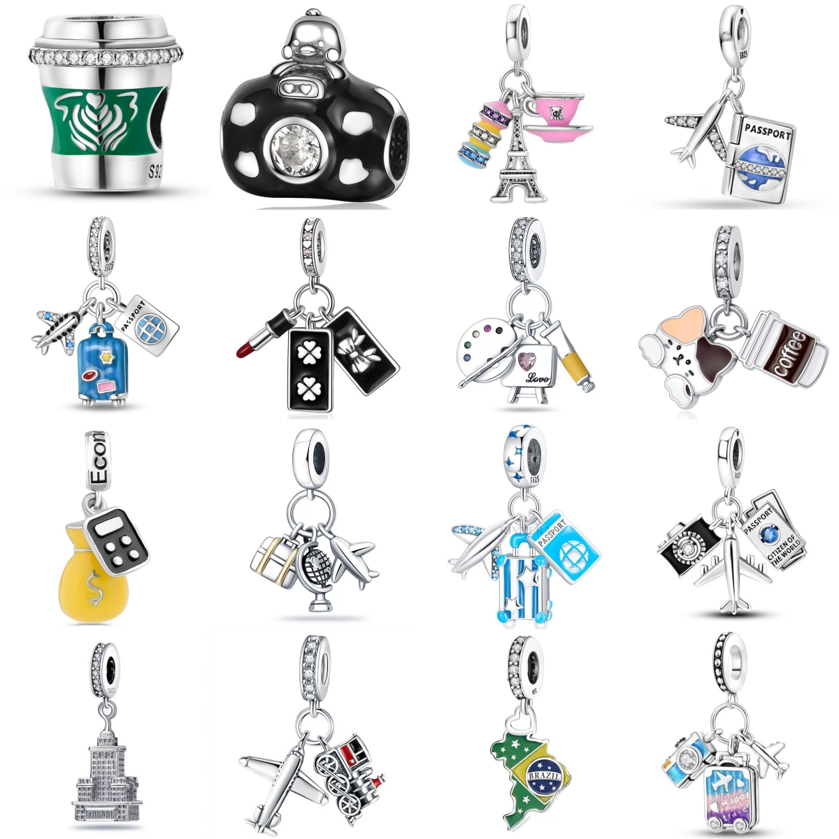 Travel Accessories Drawing - Accessoires de bracelet à breloques en