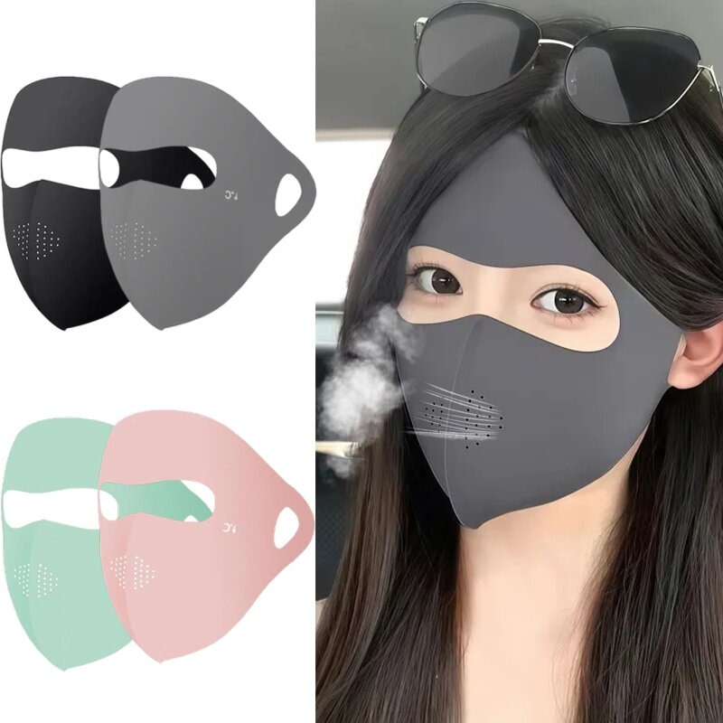 Travel Accessories New - Nouveau masque facial UV intégral réutilisable,