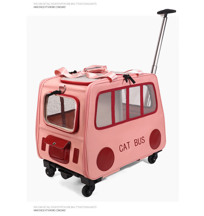Travel Accessories Pink - Valise de voyage multifonctionnelle pour animaux