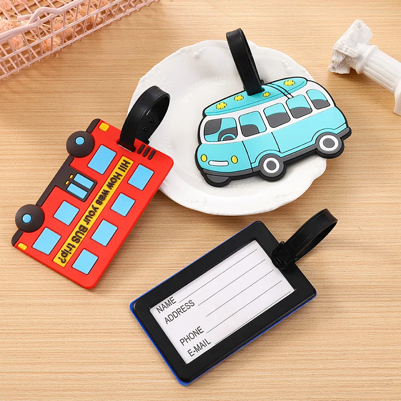 Travel Accessories Name - Étiquettes de bagage en Silicone PVC