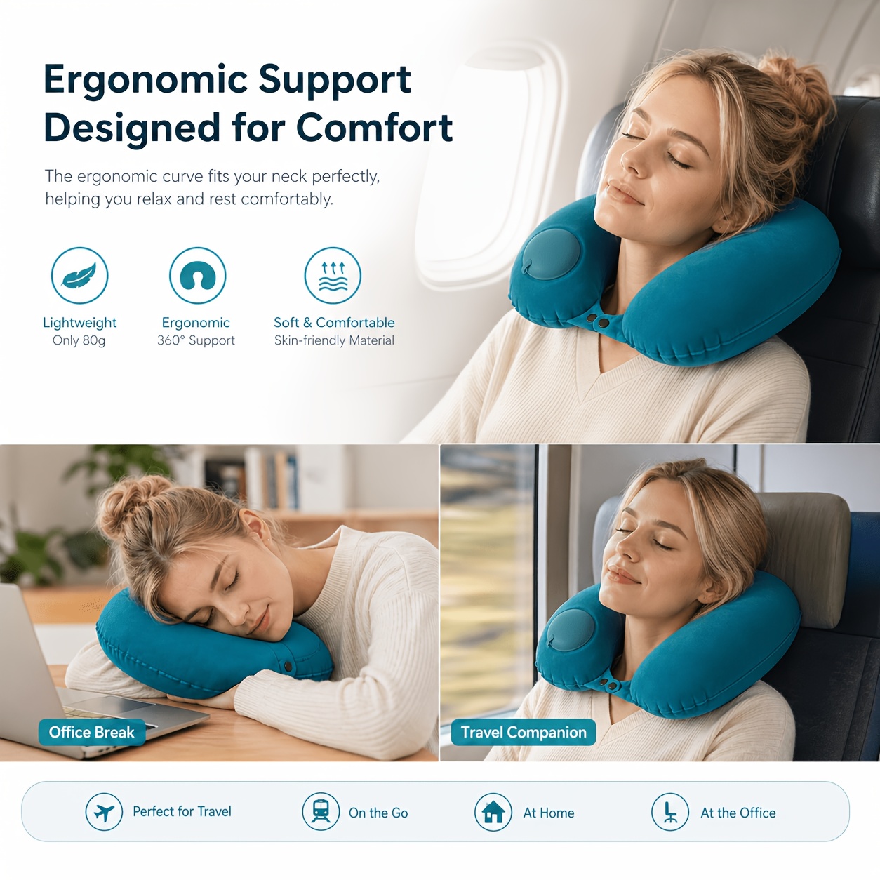 Travel Accessories Pillow - Oreiller de voyage gonflable SPDJUMPER, oreiller