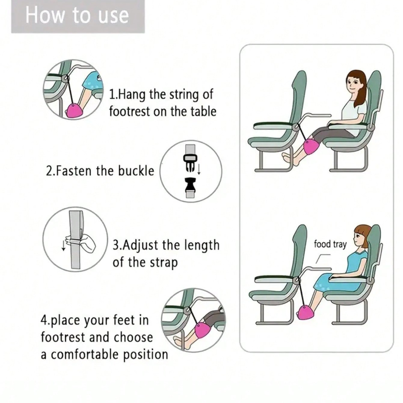 Repose-pieds portable et régla - Travel Accessories Long Flight avis et prix